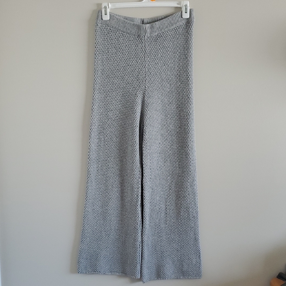 Free People FP Beach Hailee Knit Ankle High Waist Lounge Cotton Pants Sz XS